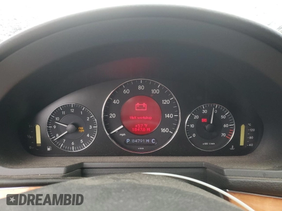2006 Mercedes-Benz E 350 with VIN WDBUF56J96A810239, listed as a Copart auction lot 50740995 with 84,791 mi miles and Salvage Title. Bid and sale history available at DreamBid. Image 9.