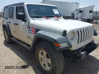 2018 Jeep Wrangler Unlimited Sport S z VIN 1C4HJXDG8JW127299, wystawiony jako IAAI lot #42091561 z przebiegiem 116 082 mil mil oraz . Historia ofert i sprzedaży dostępna na DreamBid. Obrazek 1.