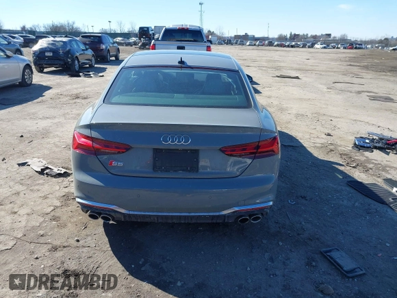 2022 Audi S5 Coupe Premium Plus with VIN WAUP4AF57NA010003, listed as a IAAI auction lot 41579995 with Not Provided miles. Bid and sale history available at carsss.com. Image 16.