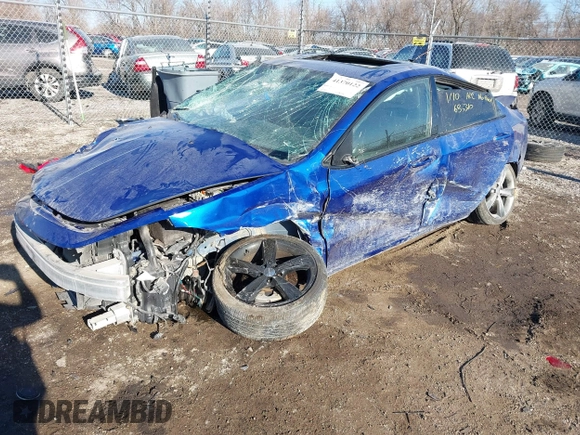2014 Dodge Dart GT with VIN 1C3CDFEB4ED683310, listed as a IAAI auction lot 41370122 with 81,008 mi miles. Bid and sale history available at carsss.com. Image 2.