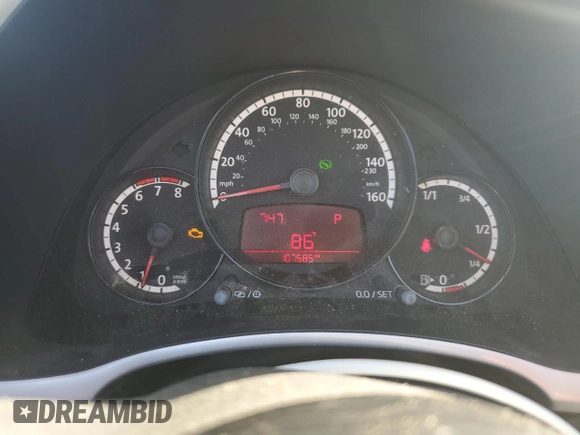 2013 Volkswagen Beetle 50s Edition with VIN 3VW5P7AT8DM801715, listed as a Copart auction lot 57487785 with 107,585 mi miles and Salvage title. Bid and sale history available at DreamBid. Image 9.