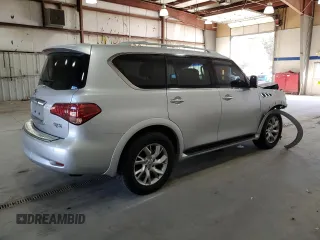 2011 Infiniti QX56 7-passenger with VIN JN8AZ2NE3B9005965, listed as a Copart auction lot 79526624 with 169,888 mi miles and Salvage Title. Bid and sale history available at carsss.com. Image 3.