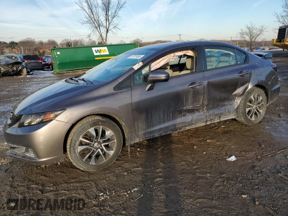 2015 Honda Civic EX with VIN 19XFB2F81FE292688, listed as a Copart auction lot 41737485 with 46,710 mi miles and Salvage Title. Bid and sale history available at carsss.com. Image 1.