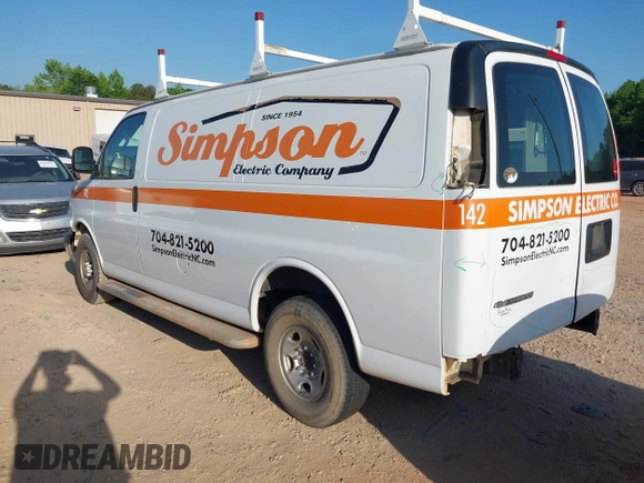 2018 Chevrolet Express Cargo with VIN 1GCWGAFG7J1906173, listed as a IAAI auction lot 42176671 with 189,951 mi miles and . Bid and sale history available at DreamBid. Image 3.