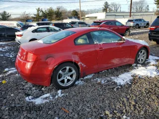 2005 Infiniti G35 Coupe with VIN JNKCV54E35M409366, listed as a Copart auction lot 84870134 with 100,828 mi miles and Salvage Title. Bid and sale history available at carsss.com. Image 3.