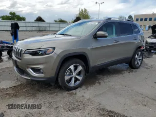 2020 Jeep Cherokee Limited with VIN 1C4PJMDXXLD616411, listed as a Copart auction lot 55453845 with 14,510 mi miles and Salvage title. Bid and sale history available at DreamBid. Image 1.