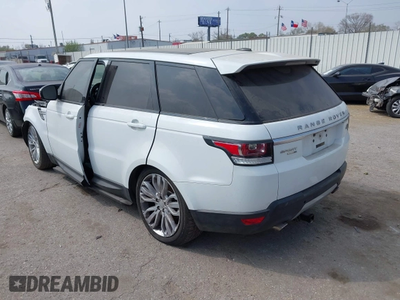 2014 Land Rover Range Rover Sport HSE with VIN SALWR2WF8EA362000, listed as a IAAI auction lot 41787456 with 133,512 mi miles. Bid and sale history available at carsss.com. Image 3.