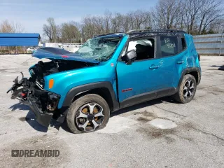2020 Jeep Renegade Trailhawk z VIN ZACNJBC11LPL33970, wystawiony jako Copart lot #52696575 z przebiegiem 79 633 mil mil oraz Szkoda całkowita • Salvage title. Historia ofert i sprzedaży dostępna na DreamBid. Obrazek 1.