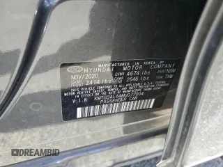 2021 Genesis G70 2.0T with VIN KMTG34LA4MU077004, listed as a Copart auction lot 71836194 with 51,624 mi miles and Salvage Title. Bid and sale history available at DreamBid. Image 12.