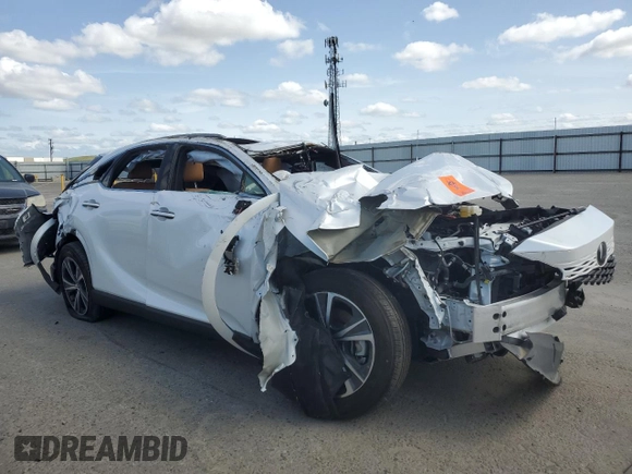 2023 Lexus RX 350h with VIN 2T2BBMCA6PC009683, listed as a Copart auction lot 50993235 with 21,001 mi miles and Salvage title. Bid and sale history available at DreamBid. Image 4.