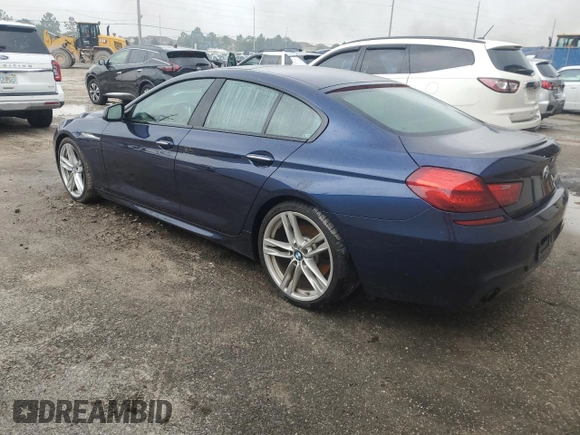 2015 BMW 6 Series 640i with VIN WBA6A0C59FGB53667, listed as a Copart auction lot 74034834 with Not Provided miles and Salvage Title. Bid and sale history available at DreamBid. Image 2.