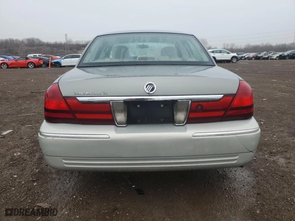 2004 Mercury Grand Marquis GS with VIN 2MEFM74W34X649223, listed as a Copart auction lot 51854155 with 124,398 mi miles and Salvage Title. Bid and sale history available at carsss.com. Image 6.