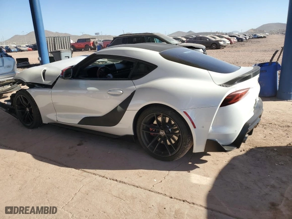 2020 Toyota GR Supra 3.0 with VIN WZ1DB4C03LW020759, listed as a Copart auction lot 85696834 with 54,859 mi miles and Salvage Title. Bid and sale history available at carsss.com. Image 2.