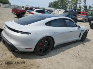 2022 Porsche Taycan GTS with VIN WP0AD2Y14NSA59956, listed as a Copart auction lot 65399344 with 15,466 mi miles and Salvage Title. Bid and sale history available at DreamBid. Image 3.