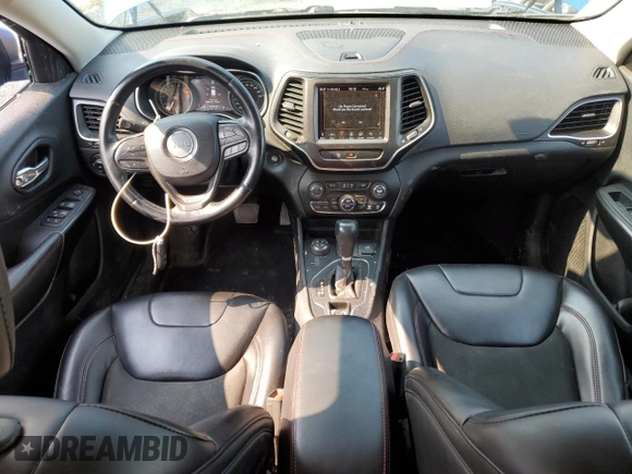 2019 Jeep Cherokee Trailhawk with VIN 1C4PJMBX7KD277477, listed as a Copart auction lot 58969705 with 139,521 mi miles and Salvage title. Bid and sale history available at DreamBid. Image 8.