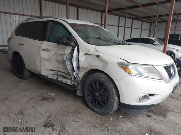 2016 Nissan Pathfinder SL with VIN 5N1AR2MN8GC602760, listed as a IAAI auction lot 41608173 with 124,117 mi miles. Bid and sale history available at carsss.com. Image 1.