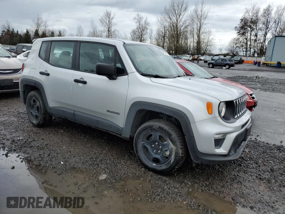 2021 Jeep Renegade Upland with VIN ZACNJDAB4MPN16689, listed as a Copart auction lot 46158195 with 12,566 mi miles and Salvage title. Bid and sale history available at DreamBid. Image 4.