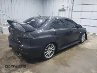2014 Mitsubishi Lancer Evolution GSR with VIN JA32W8FV5EU017979, listed as a Copart auction lot 47222615 with 109,632 mi miles and Salvage Title. Bid and sale history available at carsss.com. Image 3.