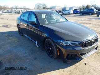 2023 BMW 5 Series 540i xDrive with VIN WBA73BJ02PWY04028, listed as a IAAI auction lot 41327638 with 7,610 mi miles and . Bid and sale history available at carsss.com. Image 1.