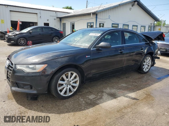 2014 Audi A6 Premium Plus with VIN WAUFGAFC9EN164626, listed as a Copart auction lot 61979655 with 125,204 mi miles and Salvage title. Bid and sale history available at DreamBid. Image 1.