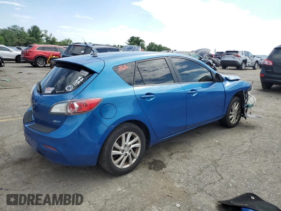 2012 Mazda 3 i Touring with VIN JM1BL1L88C1679005, listed as a Copart auction lot 64215215 with 133,091 mi miles and Salvage title. Bid and sale history available at DreamBid. Image 3.