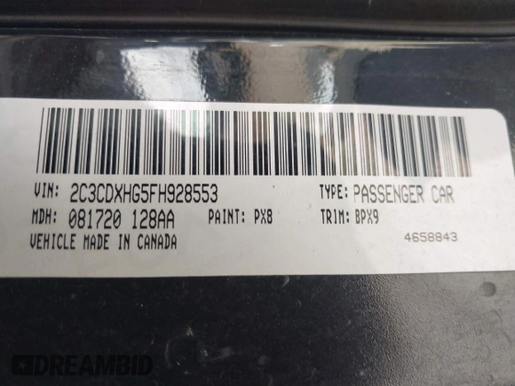 2015 Dodge Charger SXT with VIN 2C3CDXHG5FH928553, listed as a IAAI auction lot 42279342 with 129,402 mi miles and . Bid and sale history available at DreamBid. Image 9.