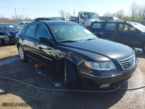 2009 Hyundai Azera GLS with VIN KMHFC46D39A351345, listed as a IAAI auction lot 41974507 with 138,174 mi miles. Bid and sale history available at carsss.com. Image 1.
