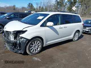2015 Toyota Sienna Ltd with VIN 5TDDK3DC2FS119465, listed as a IAAI auction lot 41683789 with 155,981 mi miles. Bid and sale history available at carsss.com. Image 2.