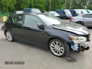 2012 Lexus CT 200h with VIN JTHKD5BH5C2112989, listed as a Copart auction lot 58613295 with Not provided miles and Salvage title. Bid and sale history available at DreamBid. Image 4.