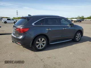 2014 Acura MDX Advance with VIN 5FRYD4H84EB047743, listed as a Copart auction lot 56461905 with 130,525 mi miles and Salvage title. Bid and sale history available at DreamBid. Image 3.
