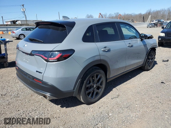 2024 Honda HR-V Sport with VIN 3CZRZ2H58RM742241, listed as a Copart auction lot 50595365 with 9,299 mi miles and Salvage Title. Bid and sale history available at carsss.com. Image 3.