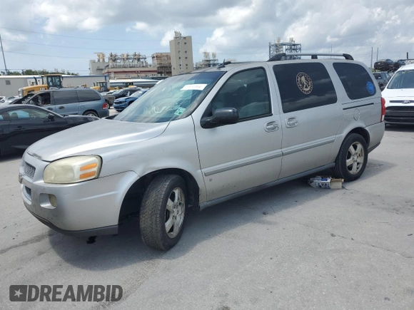 2007 Chevrolet Uplander 2LT z VIN 1GNDV33137D174633, wystawiony jako Copart lot #57337915 z przebiegiem Nie podano mil oraz Szkoda całkowita • Salvage title. Historia ofert i sprzedaży dostępna na DreamBid. Obrazek 1.
