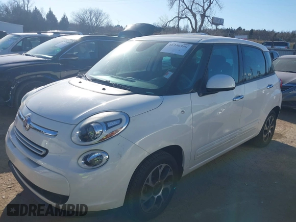 2014 FIAT 500L Easy with VIN ZFBCFABH8EZ027876, listed as a IAAI auction lot 41356950 with 89,665 mi miles and . Bid and sale history available at DreamBid. Image 2.