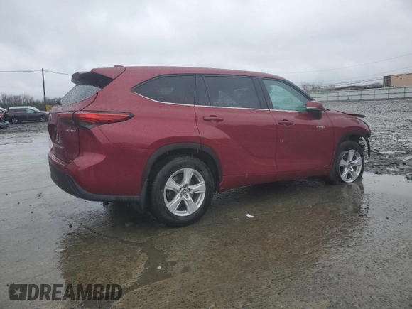 2021 Toyota Highlander Hybrid LE with VIN 5TDBBRCH1MS518064, listed as a Copart auction lot 50311555 with Not provided miles and Salvage title. Bid and sale history available at DreamBid. Image 3.