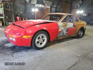 1986 Porsche 944 with VIN WP0AA0958GN152718, listed as a Copart auction lot 77900104 with 0 mi miles and Salvage Title. Bid and sale history available at carsss.com. Image 1.