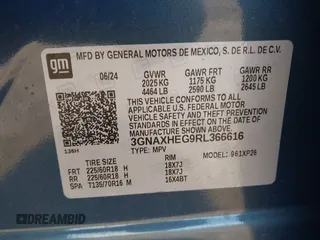 2024 Chevrolet Equinox LS with VIN 3GNAXHEG9RL366616, listed as a IAAI auction lot 42214696 with 8,132 mi miles and . Bid and sale history available at DreamBid. Image 9.
