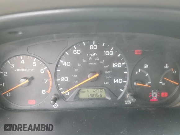 1998 Honda Accord EX with VIN 1HGCG5554WA254227, listed as a Copart auction lot 59341155 with 198,225 mi miles and Salvage title. Bid and sale history available at DreamBid. Image 9.