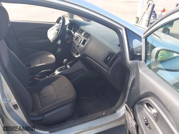 2012 Kia Rio LX with VIN KNADM5A34C6067453, listed as a IAAI auction lot 41489743 with 57,426 mi miles. Bid and sale history available at carsss.com. Image 5.