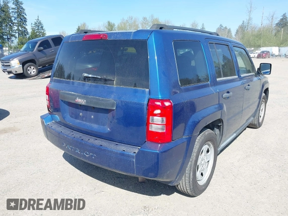 2009 Jeep Patriot Sport with VIN 1J4FT28B29D167558, listed as a IAAI auction lot 42035618 with 166,854 mi miles. Bid and sale history available at carsss.com. Image 6.