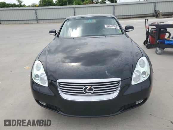 2002 Lexus SC 430 with VIN JTHFN48Y220034780, listed as a Copart auction lot 53880385 with 170,080 mi miles and Clean title. Bid and sale history available at DreamBid. Image 5.