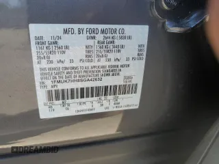 2025 Ford Explorer z VIN 1FMUK7HH8SGA42632, wystawiony jako Copart lot #46308475 z przebiegiem 470 mil mil oraz Szkoda całkowita • Salvage title. Historia ofert i sprzedaży dostępna na DreamBid. Obrazek 14.