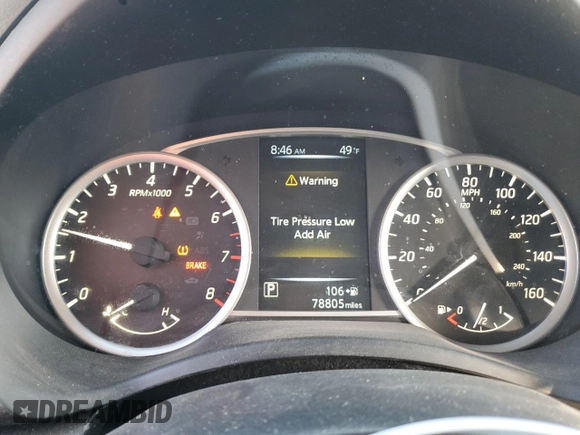 2017 Nissan Sentra SV with VIN 3N1AB7AP8HL695901, listed as a Copart auction lot 44817245 with 78,805 mi miles and Salvage Title. Bid and sale history available at carsss.com. Image 9.