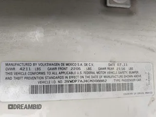 2012 Volkswagen Jetta SE с VIN 3VWDP7AJ4CM308882, выставлен на аукционе IAAI как лот 41923116 с пробегом 218 886 миль миль и . История ставок и продаж доступна на DreamBid. Изображение 9.