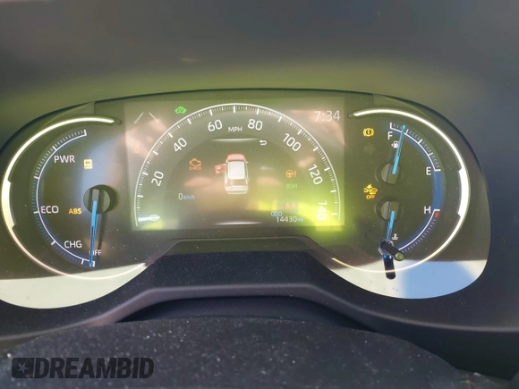 2023 Toyota RAV4 Hybrid XSE with VIN 2T3E6RFV1PW038080, listed as a IAAI auction lot 42518107 with 14,430 mi miles and . Bid and sale history available at DreamBid. Image 7.