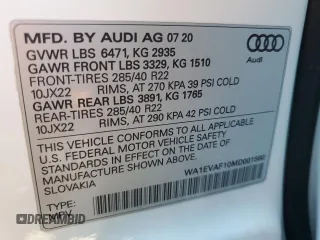 2021 Audi Q8 Premium Plus с VIN WA1EVAF10MD001560, выставлен на аукционе Copart как лот 56559745 с пробегом 68 038 миль миль и Списание • Salvage title. История ставок и продаж доступна на DreamBid. Изображение 14.