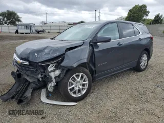 2022 Chevrolet Equinox LT with VIN 3GNAXKEV7NS201191, listed as a Copart auction lot 54576545 with 55,473 mi miles and Salvage title. Bid and sale history available at DreamBid. Image 1.