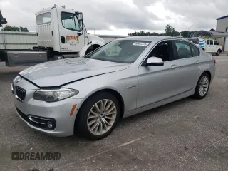 2015 BMW 5 Series 528i with VIN WBA5A5C52FD523400, listed as a Copart auction lot 58862375 with 99,402 mi miles and Salvage title. Bid and sale history available at DreamBid. Image 1.
