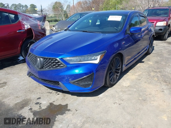 2019 Acura ILX w/Premium/A-Spec Pkg with VIN 19UDE2F80KA001840, listed as a IAAI auction lot 41838274 with 55,480 mi miles. Bid and sale history available at carsss.com. Image 17.