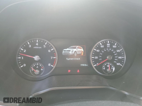 2020 Kia Telluride SX with VIN 5XYP5DHC2LG061953, listed as a Copart auction lot 62049085 with 77,410 mi miles and Salvage title. Bid and sale history available at DreamBid. Image 9.