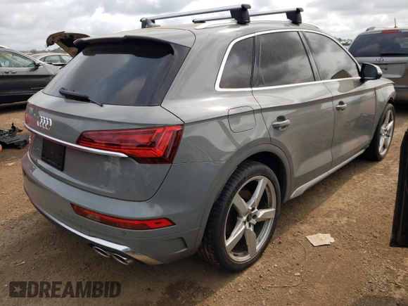 2021 Audi SQ5 Premium Plus with VIN WA1B4AFY0M2015876, listed as a Copart auction lot 63838424 with 50,639 mi miles and Salvage Title. Bid and sale history available at DreamBid. Image 3.